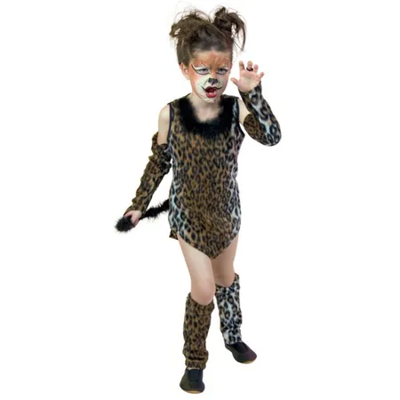 Bild von Festartikel Müller Wildkatze: Kleid, Arm- und Beinstulpen, Größe 128