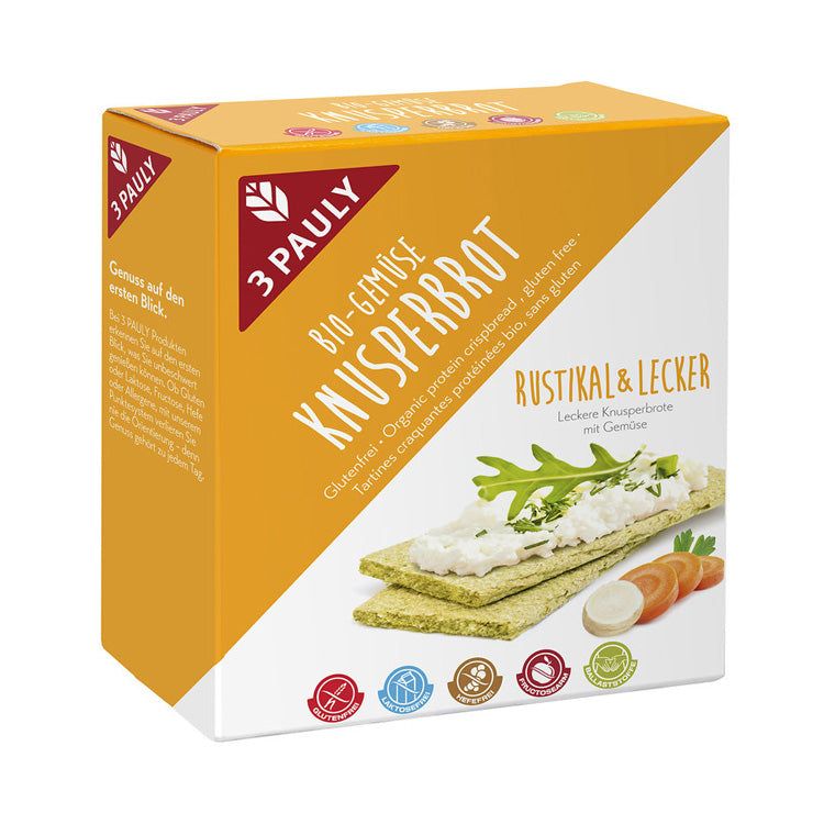 Bild von 3 Pauly Gemüse Knusperbrot glutenfrei