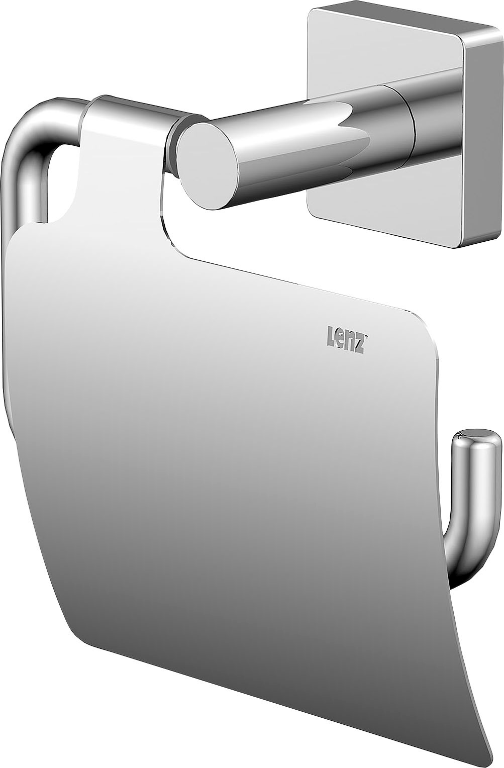 Bild von Lenz Toilettenpapierhalter mit Deckel 'Rain' wandhängend verchromt