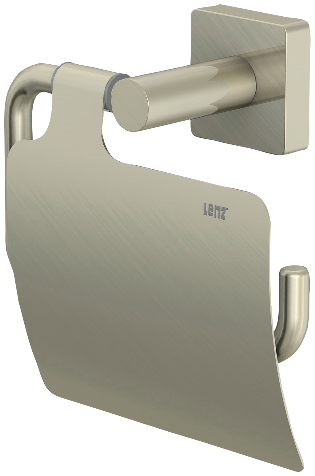 Bild von Lenz Toilettenpapierhalter mit Deckel 'Sky' wandhängend nickelfarben