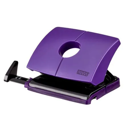 Bild von Novus B 216 Color ID Bürolocher (mit Anschlagschiene und Formatvorgaben, Metallunterteil und Kunststoffoberteil, für 16 Blatt) dreamy lilac