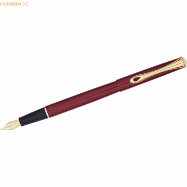 Bild von Diplomat, Schreibstifte, Füllhalter Traveller Dark red vergoldet M (Rot, 1 x)