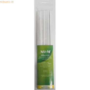 Bild von 20 x M+M Klemmschiene für 30 Blatt A4 VE=10 Stück weiß