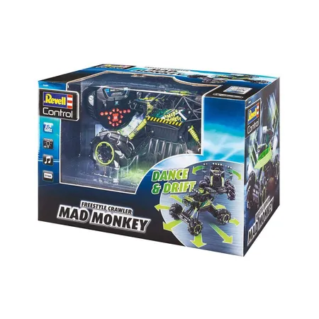 Bild von Revell Control 24459 RC Freestyle Crawler Mad Monkey, Disco-Beleuchtung, Fahren und Rutschen, Dance Moodus, Programmierbares Ferngesteuertes Auto, 34cm