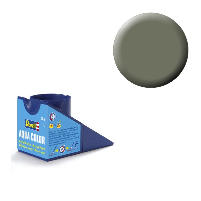 Bild von Revell 36145 Aqua-Farbe Hell-Oliv (matt) Farbcode: 45 RAL-Farbcode: 7003 Dose 18ml