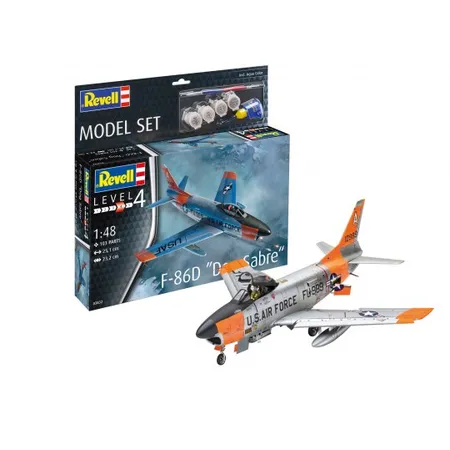 Bild von Revell 63832 1:48-Model Set F-86D Dog Sabre Hund originalgetreuer Modellbausatz für Fortgeschrittene, unlackiert