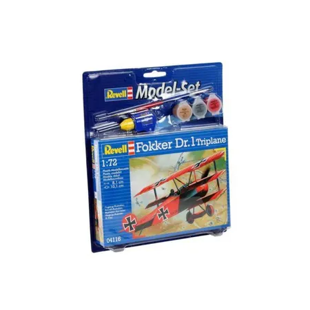 Bild von Revell® Modellbausatz Modellbausatz mit Basiszubehör, Fokker DR.1 Triplane, 37...