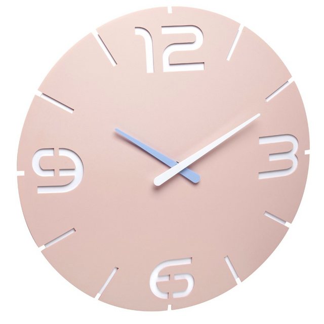Bild von TFA Dostmann Contour Design Funk-Wanduhr, Funkuhr, Desinguhr, pink-apricot, 60.3536.16