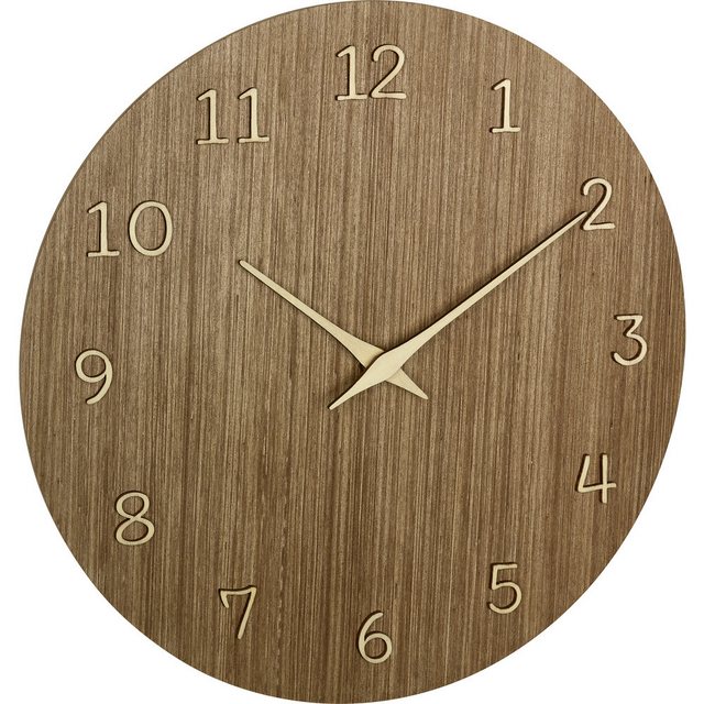 Bild von TFA Dostmann Wanduhr TFA Dostmann 60.3072.23 Quarz Wanduhr 298 mm x 41 mm x 298 mm Holz (d