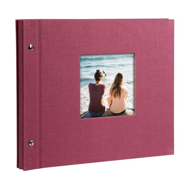 Bild von Goldbuch Fotoalbum 26 508 Schraubalbum Trend fuchsia 40 schwarze Seit