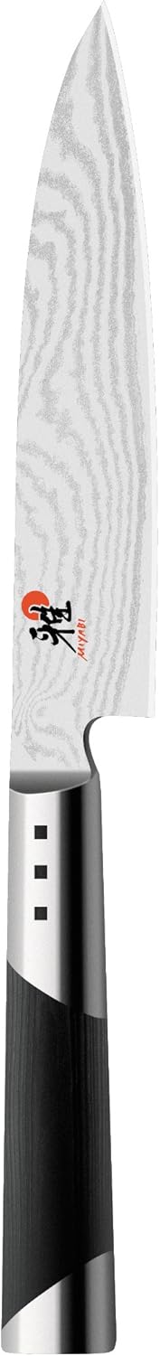 Bild von MIYABI 7000D Santokumesser, Klingenlänge: 18 cm, Großes Klingenblatt, Rostfreier Spezialstahl/Micarta-Griff