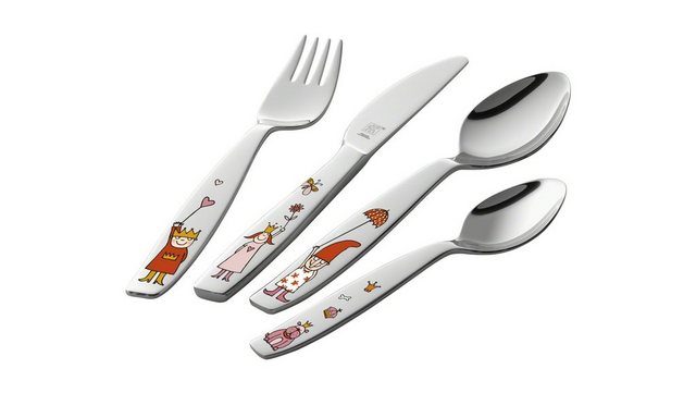 Bild von ZWILLING Prinzessin Emilie Kinderbesteck-Set, 4-teilig, mit bunten Motiven, Für Kinder ab 3 Jahren, 18/10 Edelstahl