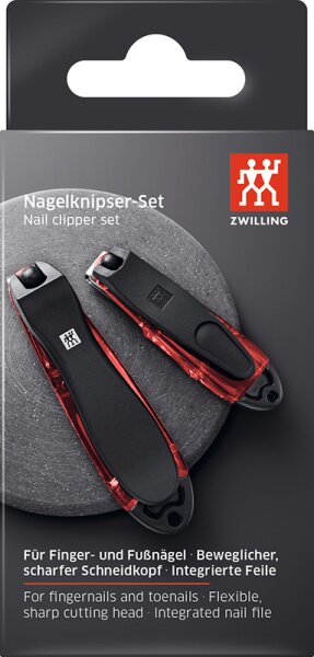 Bild von Zwilling Classic Inox Nagelknipser Set rot 2-teilig - Für die Maniküre