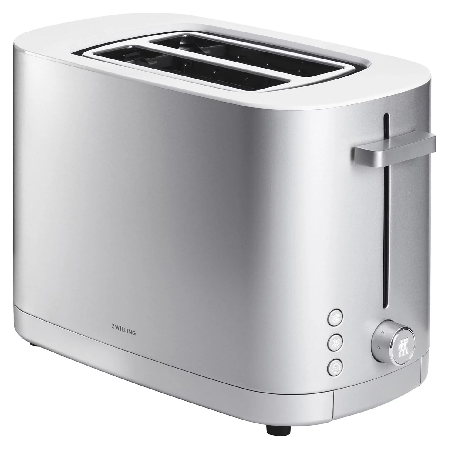 Bild von ZWILLING ENFINIGY Toaster mit 3 Automatikprogrammen, 7 Bräunungsgraden und Abschaltfunktion, 2 Schlitze kurz für 2 Scheiben, Silber (ohne Brötchenaufsatz)