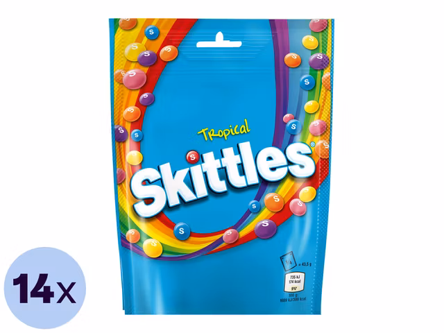Bild von 14x Skittles Tropical Kaubonbons | 174 g