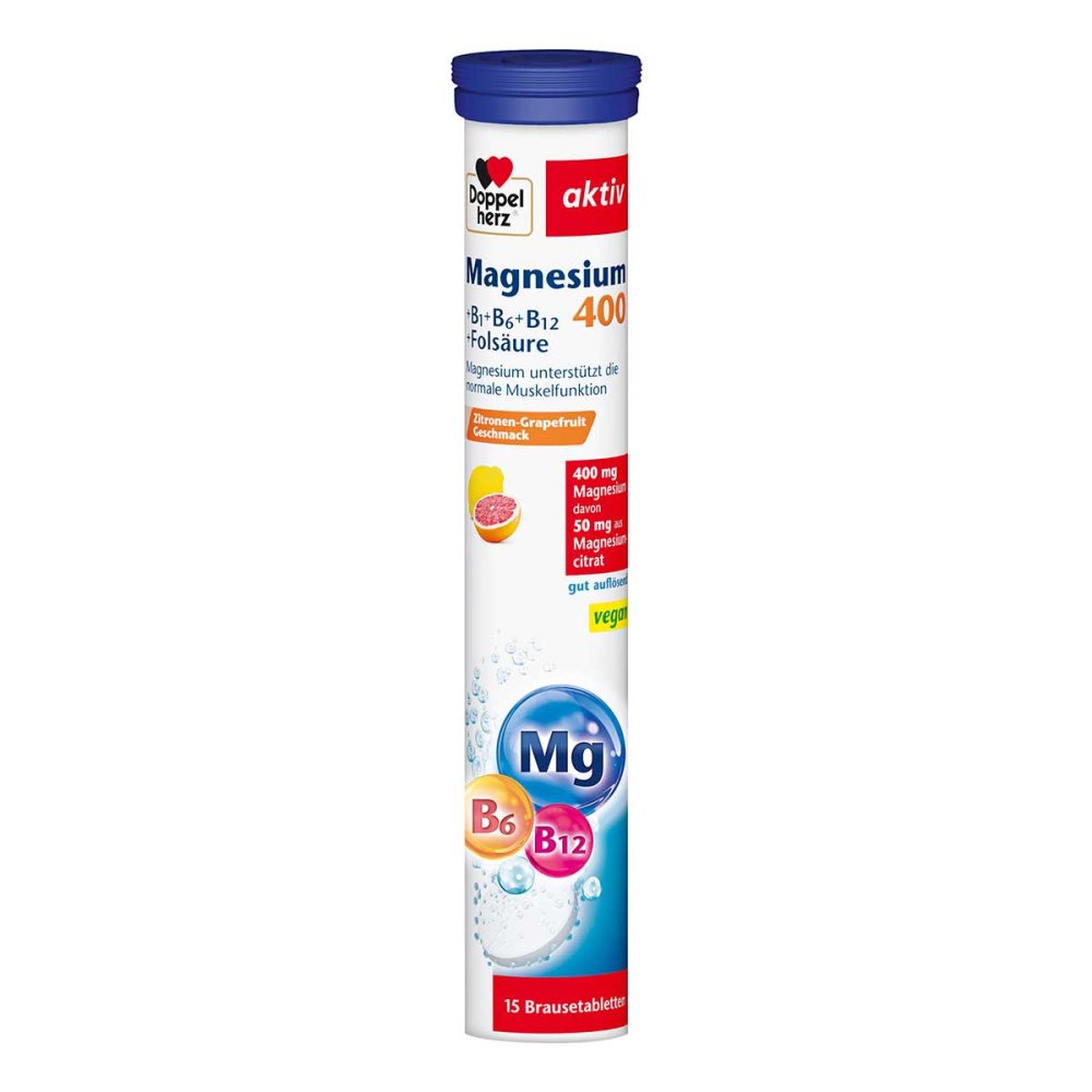 Bild von Doppelherz Magnesium 400 Plsu B1, B6, B12, Folsäure 15... - Nahrungsergänzungsmittel