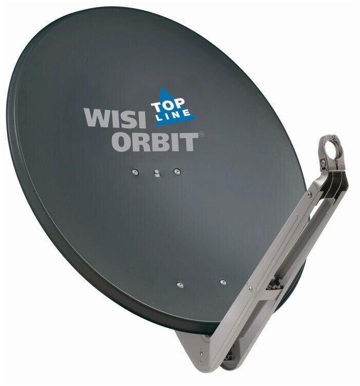 Bild von WISI Orbit Topline Satelliten Offset-Antenne OA85H in Basaltgrau – 85cm Reflektor aus Aluminium mit 40mm LNB-Halterung, Feedarm und Mastschellen – Komplette Sat Antenne mit Montagezubehör