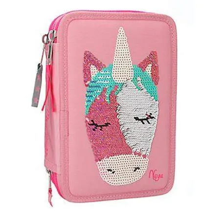 Bild von Depesche 10377 - Federtasche 3 fach Ylvi und die Minimoomis, mit Streichpailletten, Naya, rosa