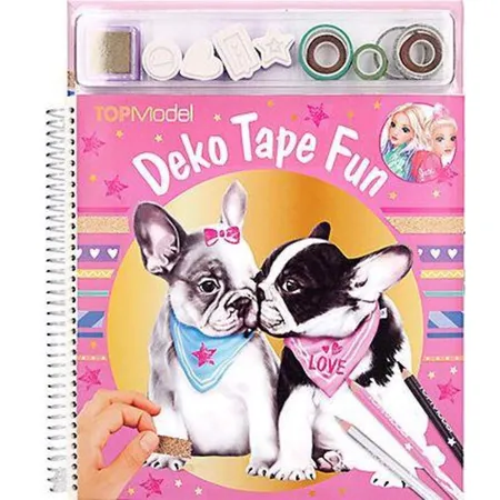 Bild von Depesche 10734 TOPModel - Malbuch Deko Tape Fun Dog, Ausmal-Buch mit Masking Tapes und Stempeln, 50 Seiten zum Bemalen und Bekleben, ca. 31 x 26 x 2,5 cm