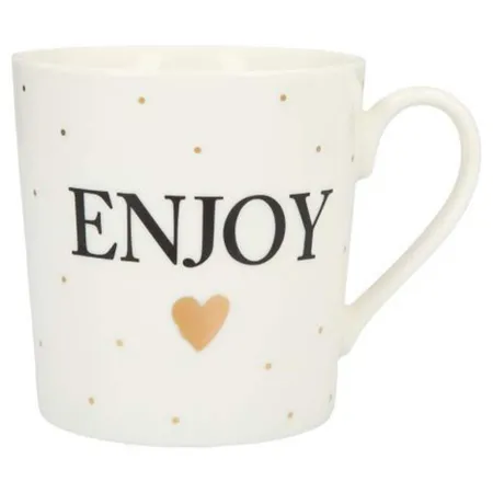 Bild von Depesche 5909.008 Tasse mit Henkel, aus Porzellan, 300 ml, mit Aufschrift, Enjoy