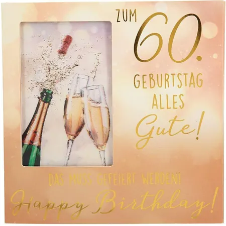Bild von Depesche 11130-007 3D Klapp-Karte mit Musik und Licht, Glückwunsch-Karte zum 60. Geburtstag, ca. 15,5 x 15,5 cm groß, Geburtstags-Karte inkl. passendem Umschlag, innen und außen bedruckt