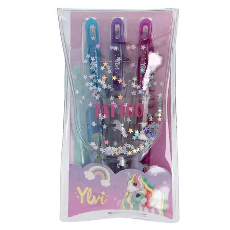Bild von DEPESCHE TattooGlitzer Ylvi Gelschreiber-Set 1.0 - 2.0 mm, Schreibfarbe: Mehrfarbig