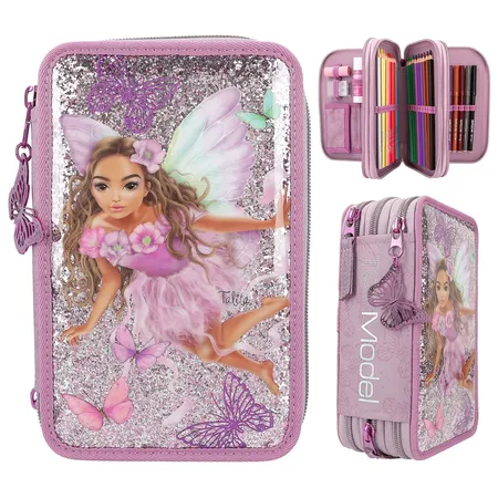 Bild von Depesche 3-Fach Federtasche Fairy Love inkl. Stifte TOPModel 20 x 13 cm