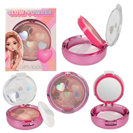 Bild von Depesche 12814 TOPModel - Glow Puder Beauty and Me, im runden Klappdöschen, leicht glänzend in Nude- und Brauntönen, inkl. Spiegel und Schwämmchen