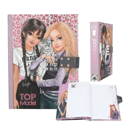 Bild von Depesche 13230 TOPModel Rebel Kitty - Tagebuch mit Zahlen-Code und Sound, Buch mit Model Motiv, Leo-Muster und 80 linierten und bunt illustrierten Seiten