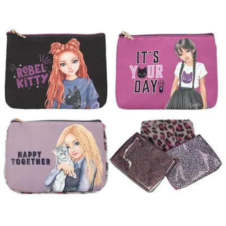 Bild von TOPModel Statement-Tasche Rebel Kitty Kosmetiktasche 1 von 3 Modellen,Auswahl nach Verfügbarkeit, Lieferumfang 1 Stück