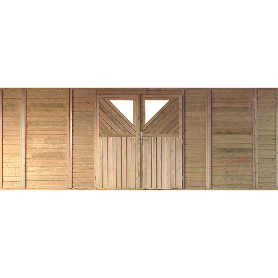 Bild von KARIBU Carport-Doppeltür, holzfarben, Außenmaß Breite: 540 cm - braun