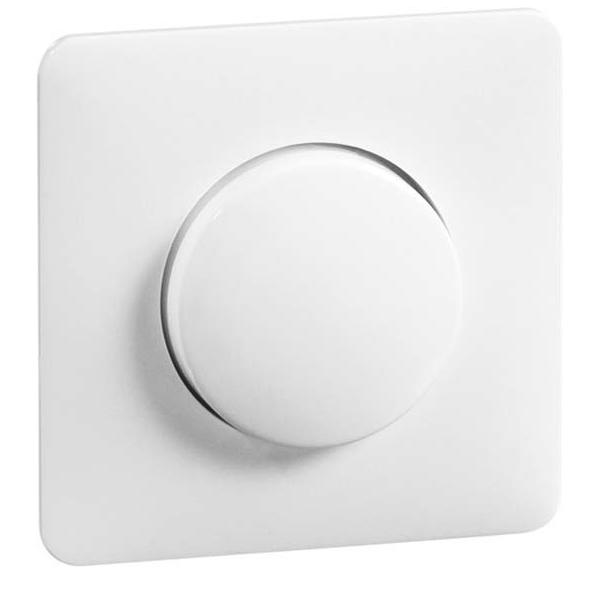 Bild von Peha 00150313 Standart Zentralplatte mit Knopf, für Dreh-Dimmer und Potentiometer, reinweiß