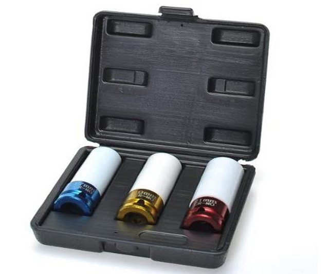 Bild von Diedrich Filmer GmbH Stecknuss Felgennuss-Set 3 tlg.Radmuttern - Steckschlüssel farblich codiert, Farbmakierung