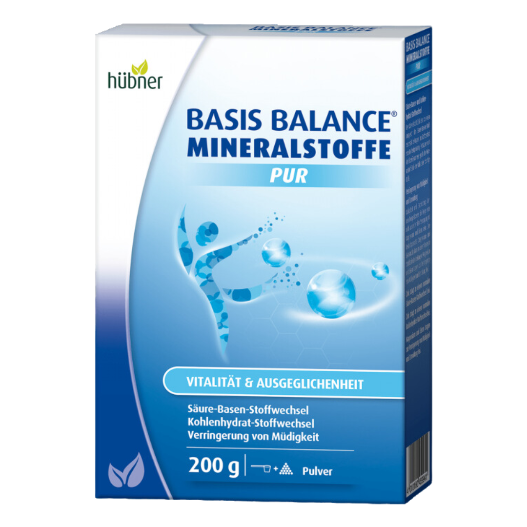 Bild von Hübner BASIS BALANCE MINERALSTOFFE PUR in Pulverform | Nahrungsergänzungsmittel | Basische Mineralstoffe für Vitalität und Ausgeglichenheit | Neutraler Geschmack | Vegan