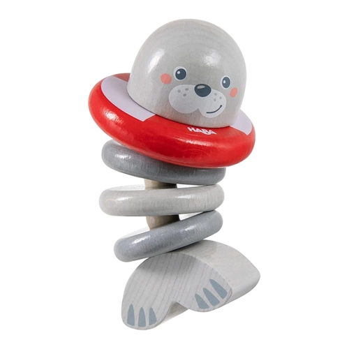 Bild von HABA 306691 - Klapperfigur Robbe, Holz, Länge: 10,5cm