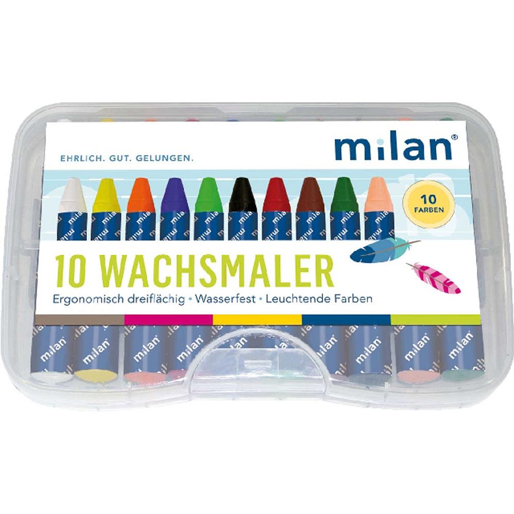 Bild von Milan, Malstifte, Wachsmalkreide, 10er Box, wasserfest (10 x)