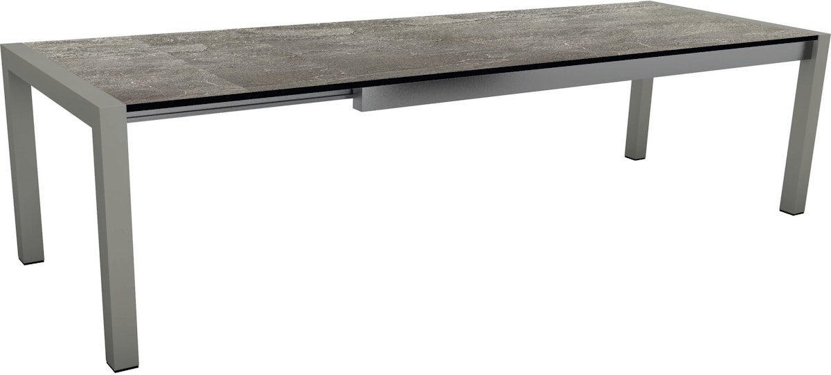 Bild von Stern Ausziehtisch 214/294x100 cm Aluminium graphit Tischplatte Silverstar Slate stone