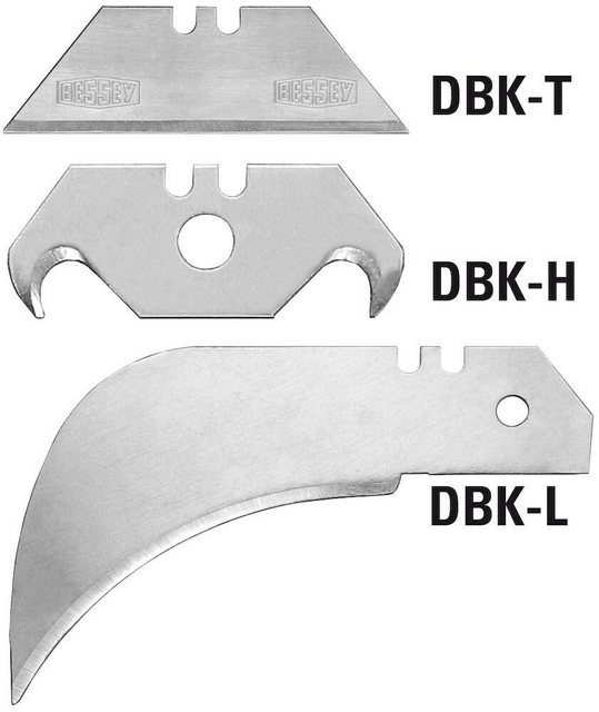 Bild von BESSEY Ersatzklingen DBK-H, Gesamtlänge 50 mm, Inhalt pro VE - 10 Stück, geeignet für alle BESSEY Klingen-Klappmesser, Gewicht 0,05 Kg