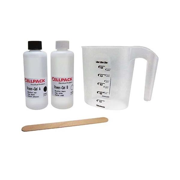 Bild von Cellpack 2-Komponenten-Gel Power Gel #335121, 1000 ml, Silikonbasis, Kabelharz, Schutzklasse IP68, 4010311164786