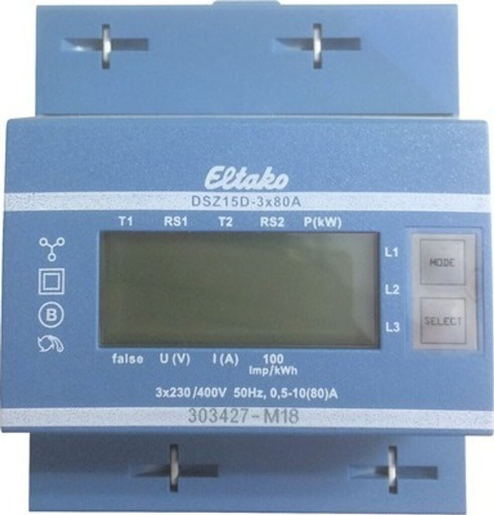 Bild von Eltako Wechselstromzähler Eltako DSZ15D-3x80A MID Drehstromzähler digital 80 A MID-konform: Ja, DSZ15D-3x80A MID