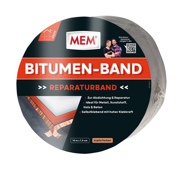 Bild von MEM Bauchemie Dichtband MEM Bitumen-Band 10 m x 7,5 cm kupfer