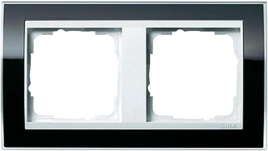 Bild von Gira Abdeckrahmen 2fach klar schwarz 0212733