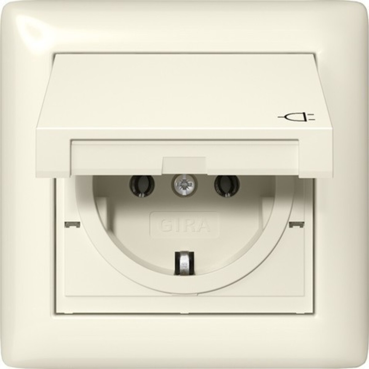 Bild von Gira Steckdose KD +Set IP44 Rahmen 1f Cremeweiß 415701