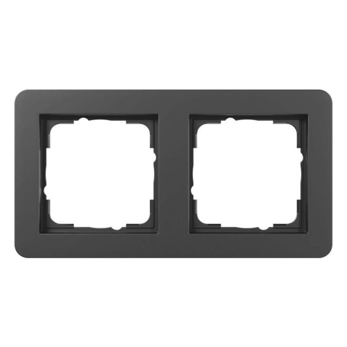 Bild von GIRA Abdeckrahmen 0212153 2f E1 Schwarz matt (0212153)