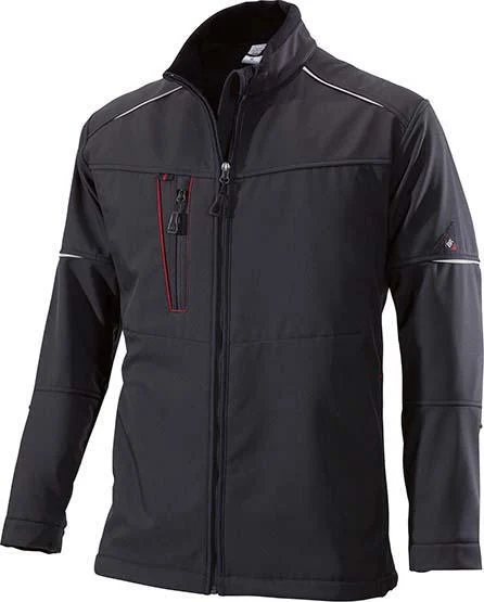 Bild von BP 1868-572-32-L Herren-Softshell-Jacke, Stehkragen, Frontreißverschluss, 300,00 g/m² 100% Polyester, schwarz, L