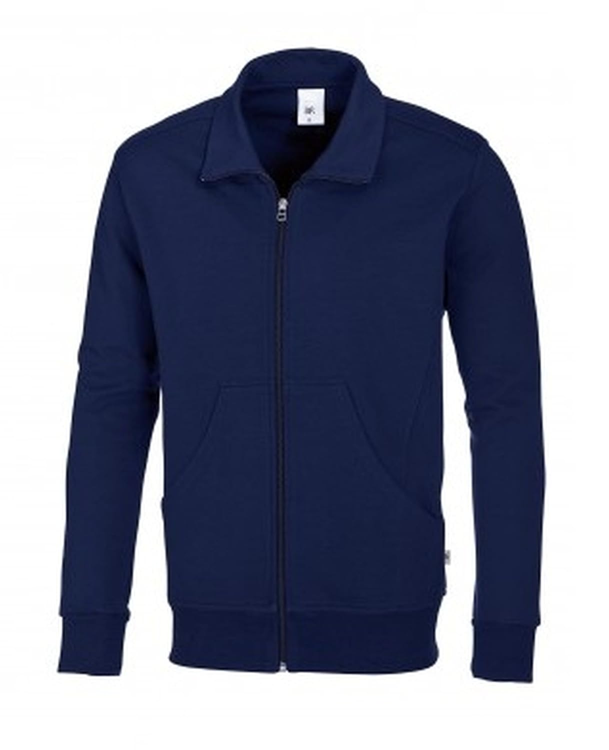 Bild von BP 1627-193-110-S Unisex-Sweatjacke, Lange Ärmel, hoher Kragen mit Reißverschluss, 320,00 g/m² Verstärkte Baumwolle, Nachtblau, S