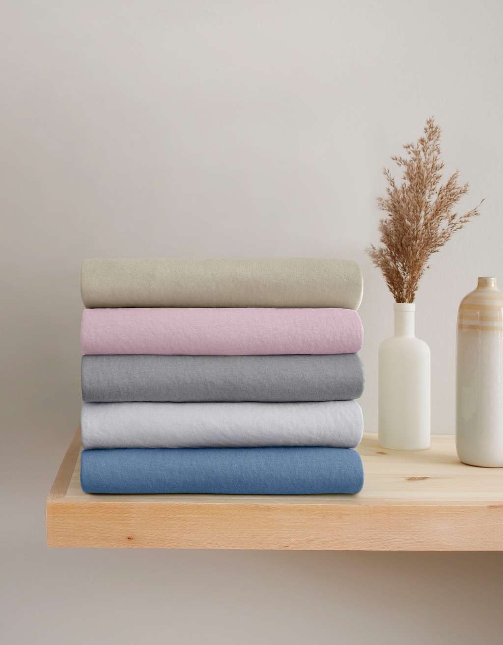 Bild von OTTO products Spannbettlaken "Jannis Bettlaken", 97% Baumwolle, für Boxspringbetten geeignet, (1 St.), Jersey mit Elasthan, GOTS zertifiziert, für Matratzenhöhe bis zu 30 cm, mit Gummizug