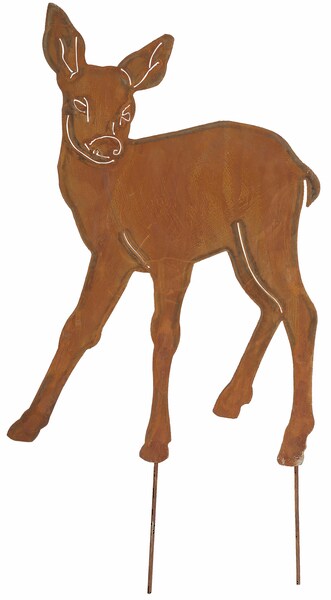 Bild von my home Weihnachtsfigur »Rehkitz, Weihnachtsdeko aussen«, Gartenstecker im Rost-Look