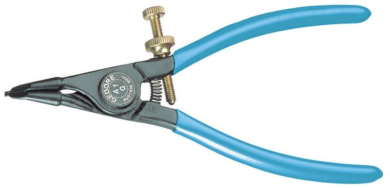 Bild von GEDORE Montagezange für Sicherungsring außen, mit Öffnungsfeder/Einstellschraube, 30degree gewinkelt, Spitzen-Ø: 1,1 mm, 8000 A 1G