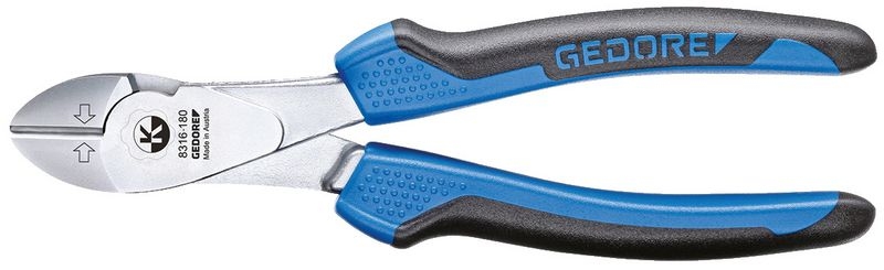 Bild von GEDORE Kraft-Seitenschneider für harten Draht/Pianodraht bis 2 mm, 2-K-Griff, gehärtet, Länge 140 mm, 8316-140 JC